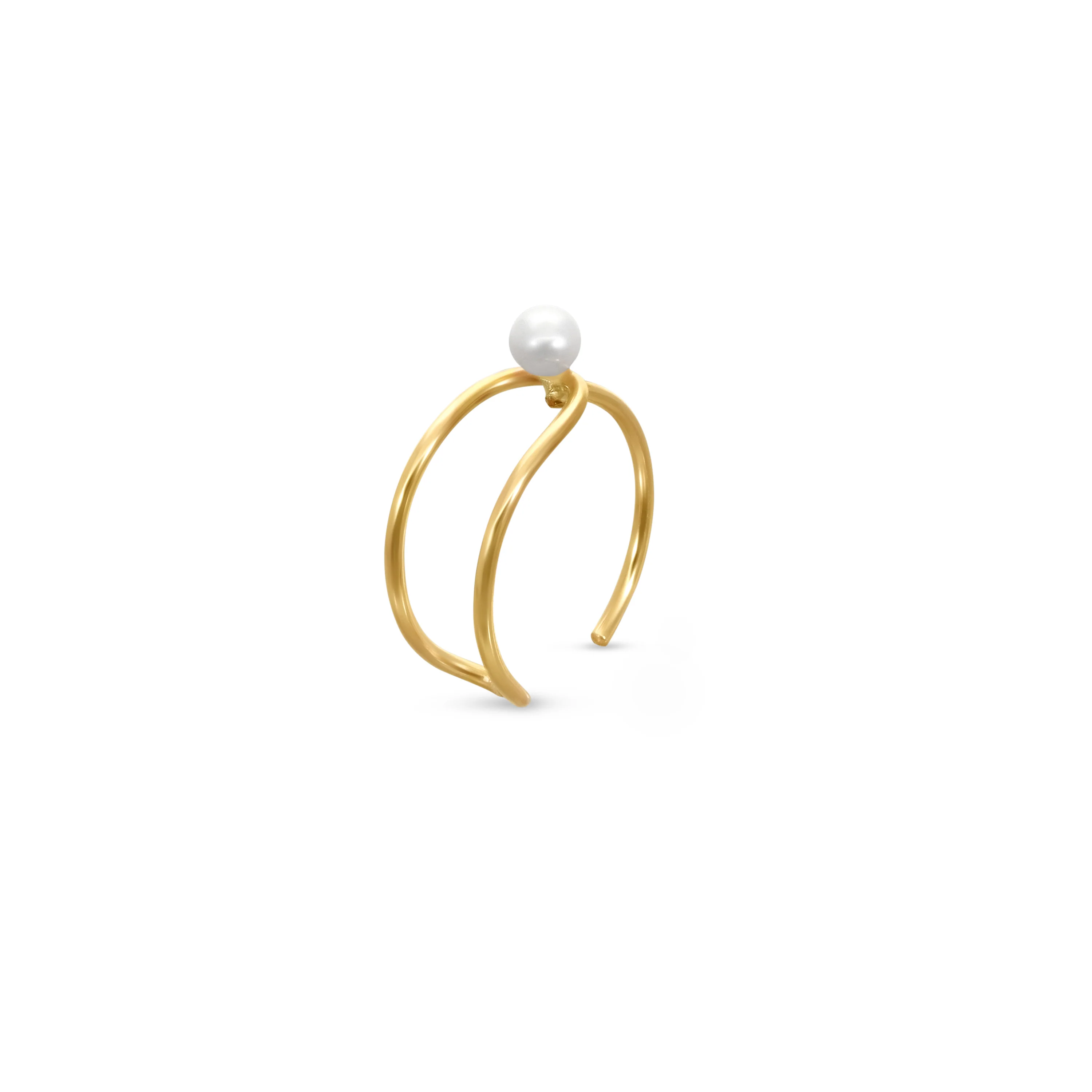 Elise Pearl Open Ring - Image 3